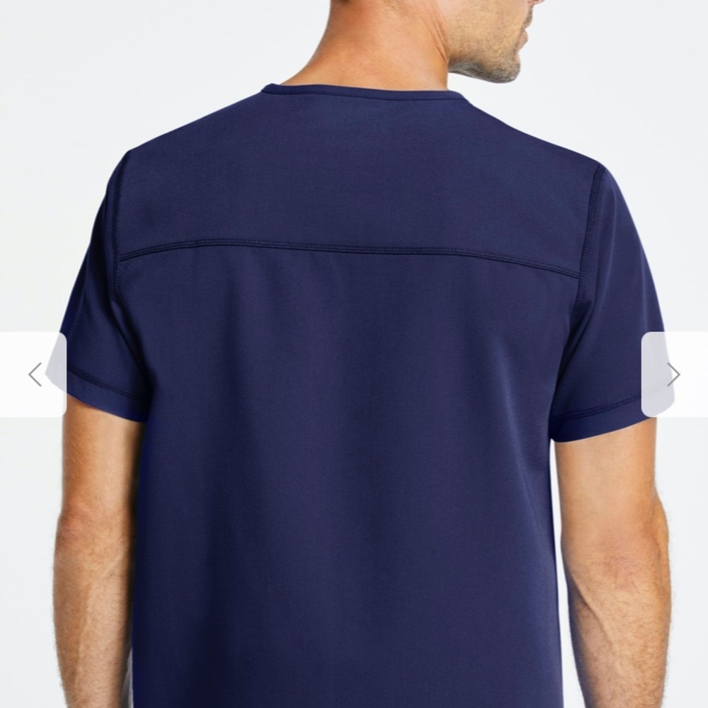 Jaanuu Mens Raglan Crew Neck Scrub Top - Picture 2 of 10